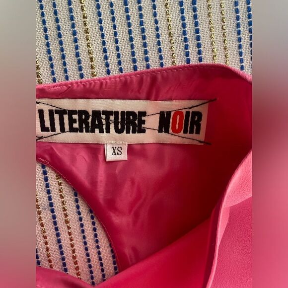 Literature Noir  Mini Dress Womens Size XS Pink Chic Cocktail with Open Back New - Picture 4 of 15